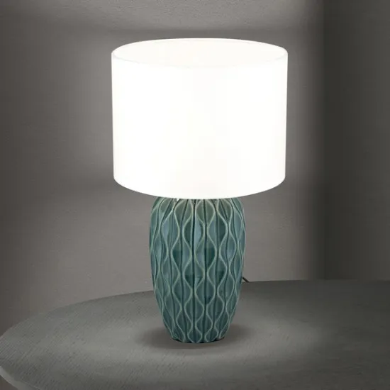 Orion Tortuga zöld-fehér asztali lámpa (ORI-LA 4-1225/1) E27 1 izzós IP20