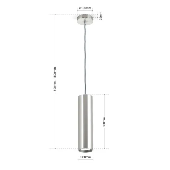 Orion Tresen szatén króm függesztett lámpa (ORI-HL 6-1650/1A) GU10 1 izzós IP20