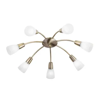 Orion Tullo sárgaréz-opál mennyezeti lámpa (ORI-DL 7-503/7_BR) E14 7 izzós IP20