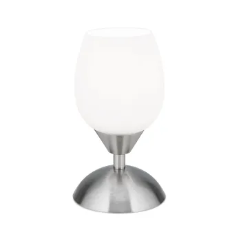 Orion Tulpa szatén króm-opál asztali lámpa (ORI-LA 4-1115/1_S_CHR) E14 1 izzós IP20