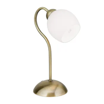 Orion Tulpo sárgaréz-opál asztali lámpa (ORI-LA 4-1098/1_BR) E14 1 izzós IP20