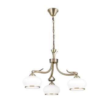 Orion Vego sárgaréz-opál csillár (ORI-LU 1715/3) E27 3 izzós IP20