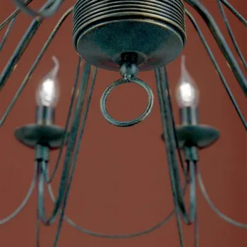 Orion Vela fekete-zöld csillár (ORI-LU 1531/12_BL) E14 12 izzós IP20