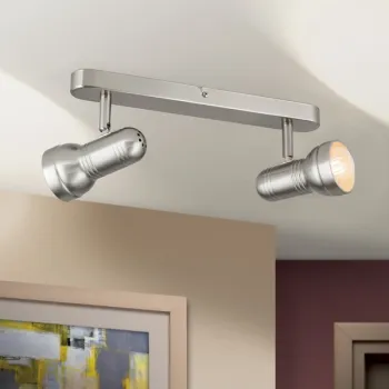 Orion Wilhelm szatén króm mennyezeti spotlámpa (ORI-Str 10-296/2) E27/R63 2 izzós IP20