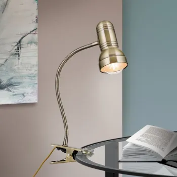 Orion Wilhelm sárgaréz csiptetős lámpa (ORI-Str 10-319_BR) E27/R63 1 izzós IP20