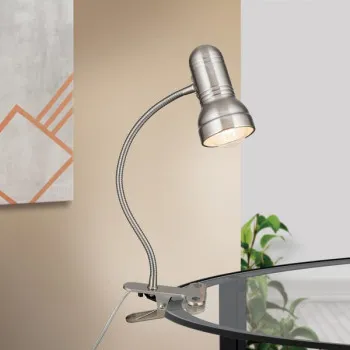 Orion Wilhelm szatén króm csiptetős lámpa (ORI-Str 10-319_S_CHR) E27/R63 1 izzós IP20