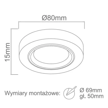 Orlicki Design Acido Mobile szürke beépíthető lámpa (OR-OR83217) GU10 1 izzós IP20
