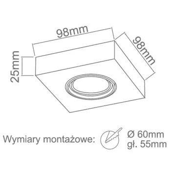 Orlicki Design Arni szürke beépíthető lámpa (OR-OR83231) GU10 1 izzós IP20