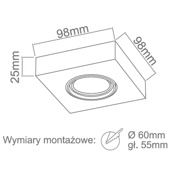 Orlicki Design Arni szürke beépíthető lámpa (OR-OR83231) GU10 1 izzós IP20