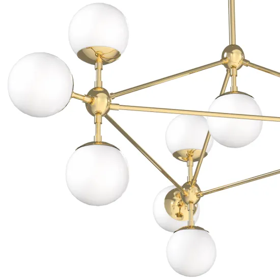 Orlicki Design Bao Gold arany-fehér függesztett lámpa (OR-OR80070) E27 10 izzós IP20