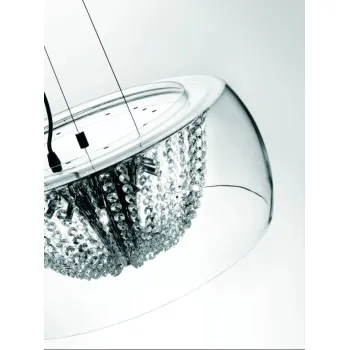 Orlicki Design Lexus 500 S Claro króm-átlátszó kristály függesztett lámpa (OR-OR80537) G4 10 izzós IP20