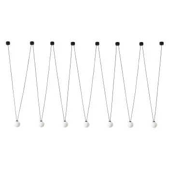 Orlicki Design Movo VII fekete-fehér függesztett lámpa (OR-OR84276) G9 7 izzós IP20