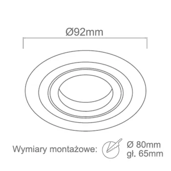 Orlicki Design Pio Nero fekete beépíthető lámpa (OR-OR83729) GU10 1 izzós IP20