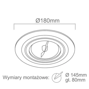 Orlicki Design Puro Nero fekete beépíthető lámpa (OR-OR83750) GU10 1 izzós IP20