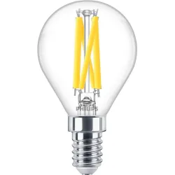 Philips E14 LED izzó 5,9W fényerőszabályozható kisgömb dekor - 60W-ot kiváltó átlátszó fényerőszabályozható filament LED izzó (PHI-9290030141) E14