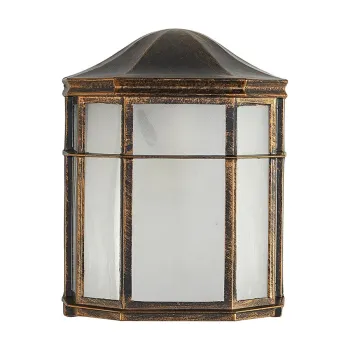 Prezent Bird antik barna-átlátszó vízvédett kültéri fali lámpa (PRE-39021) E27 1 izzós IP43