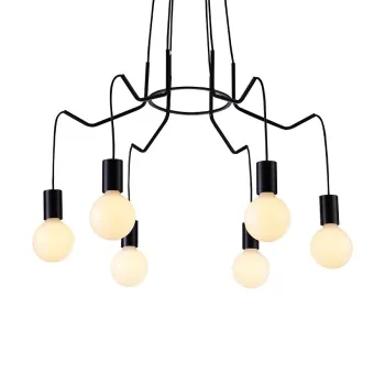 Prezent Cascade fekete függesztett lámpa (PRE-17205) E27 6 izzós IP20 Prezent Cascade fekete függesztett lámpa (PRE-17205) E27 6 izzós IP20