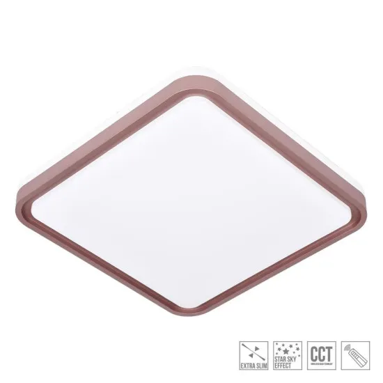 Prezent Floren fehér-barna távirányítós LED mennyezeti lámpa (PRE-71329) LED 1 izzós IP20