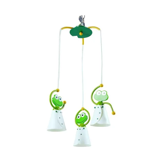 Prezent Frog színes gyerek függesztett lámpa (PRE-28001) E14 3 izzós IP20