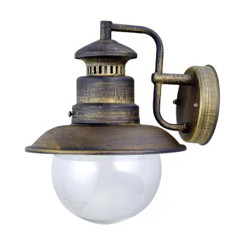 Prezent Limassol arany-fekete vízvédett kültéri falikar (PRE-48400) E27 1 izzós IP44