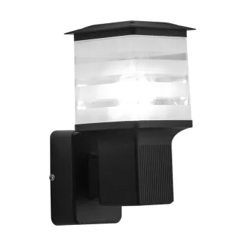 Prezent Malmo fekete-átlátszó vízvédett kültéri fali lámpa (PRE-28200) E27 1 izzós IP44