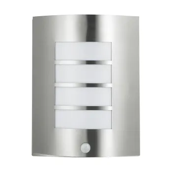 Prezent Memphis acél-fehér mozgásérzékelős kültéri fali lámpa (PRE-61016) E27 1 izzós IP44