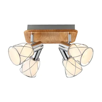 Prezent Padre króm-fehér mennyezeti spotlámpa (PRE-75453) E14 4 izzós IP20