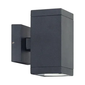 Prezent Reto fekete vízvédett kültéri fali lámpa (PRE-39034) GU10 2 izzós IP54