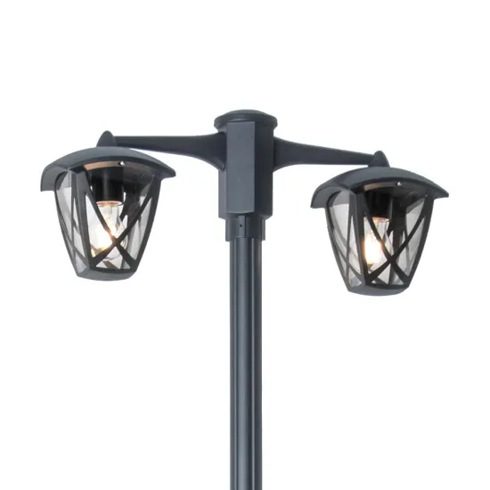 Prezent Split fekete-átlátszó vízvédett kültéri állólámpa (PRE-39031) E27 2 izzós IP44 Prezent Split fekete-átlátszó vízvédett kültéri állólámpa (PRE-39031) E27 2 izzós IP44