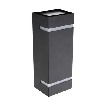 Prezent Tampa szürke vízvédett kültéri fali lámpa (PRE-31301) GU10 2 izzós IP54