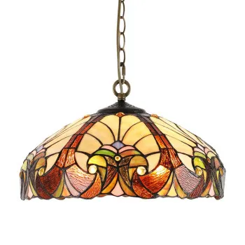 Prezent Tiffany színes függesztett Tiffany lámpa (PRE-1700) E27 2 izzós IP20