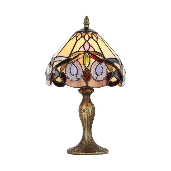Prezent Tiffany színes Tiffany asztali lámpa (PRE-1705) E14 1 izzós IP20