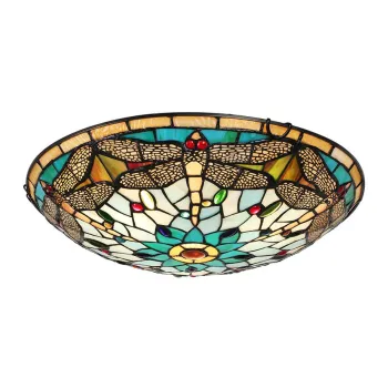 Prezent Tiffany színes mennyezeti Tiffany lámpa (PRE-1714) E27 3 izzós IP20