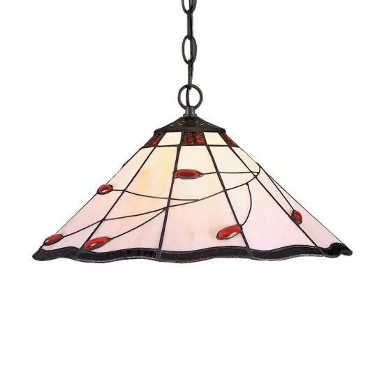 Prezent Tiffany színes függesztett Tiffany lámpa (PRE-172) E27 2 izzós IP20