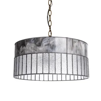 Prezent Tiffany szürke függesztett Tiffany lámpa (PRE-210) E27 2 izzós IP20