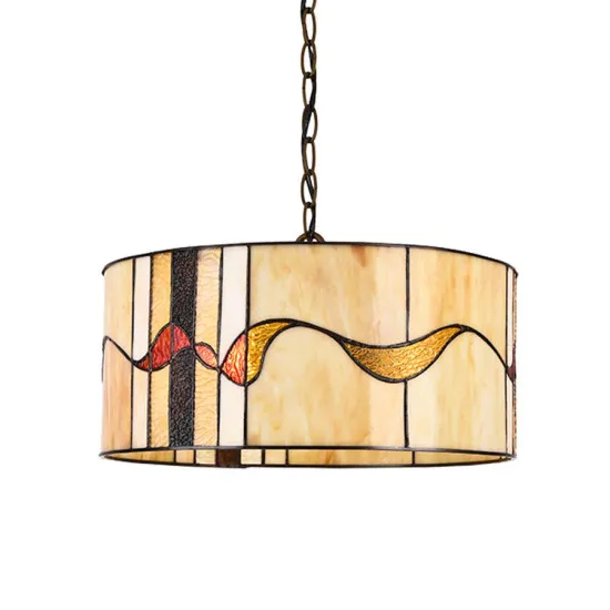 Prezent Tiffany színes függesztett Tiffany lámpa (PRE-211) E27 2 izzós IP20