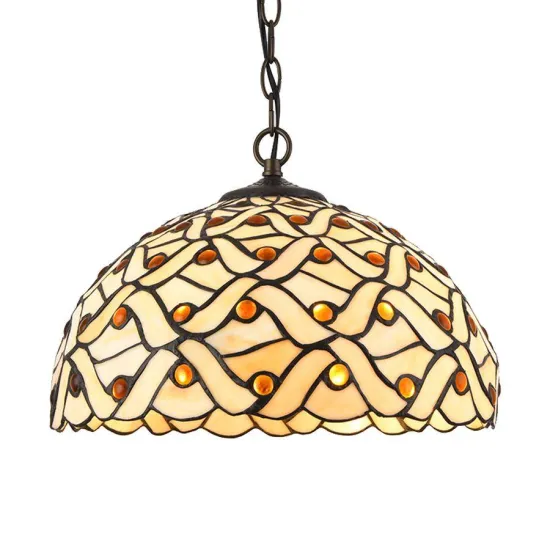 Prezent Tiffany színes függesztett Tiffany lámpa (PRE-223) E27 2 izzós IP20