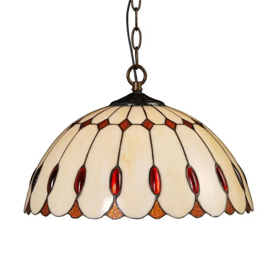 Prezent Tiffany színes függesztett Tiffany lámpa (PRE-226) E27 2 izzós IP20