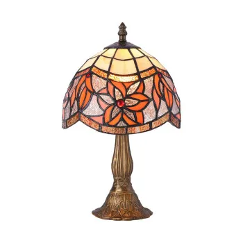 Prezent Tiffany színes Tiffany asztali lámpa (PRE-233) E14 1 izzós IP20