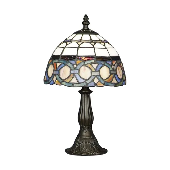 Prezent Tiffany színes Tiffany asztali lámpa (PRE-81) E14 1 izzós IP20
