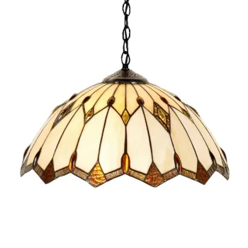 Prezent Tiffany színes függesztett Tiffany lámpa (PRE-83) E27 2 izzós IP20