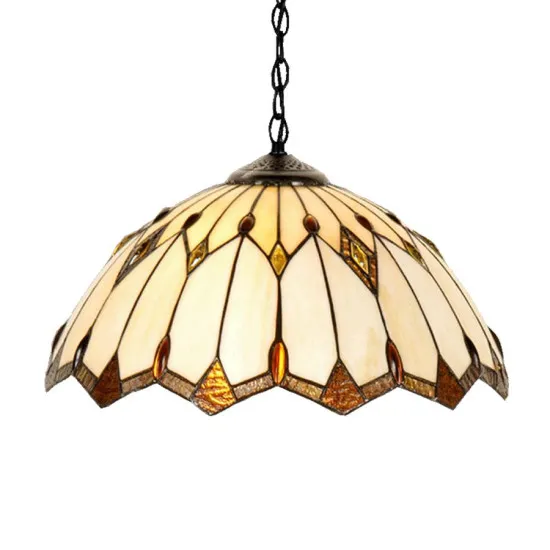 Prezent Tiffany színes függesztett Tiffany lámpa (PRE-83) E27 2 izzós IP20