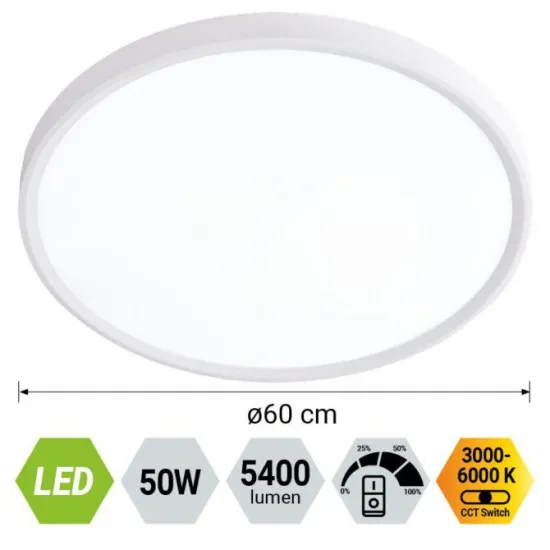 Prezent Trimo fehér LED mennyezeti lámpa (PRE-70324) LED 1 izzós IP20