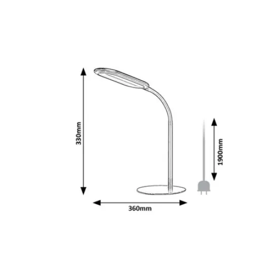 Rábalux Adelmo fekete-fehér LED asztali lámpa (RAB-74007) LED 1 izzós IP20