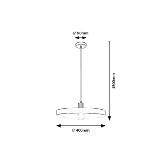 Rábalux Alatar matt fekete függesztett lámpa (RAB-72017) E27 1 izzós IP20