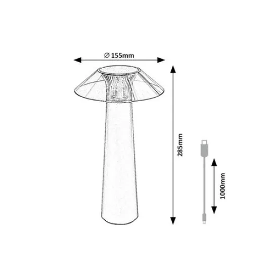Rábalux Assen fekete LED kültéri állólámpa (RAB-77062) LED 1 izzós IP44