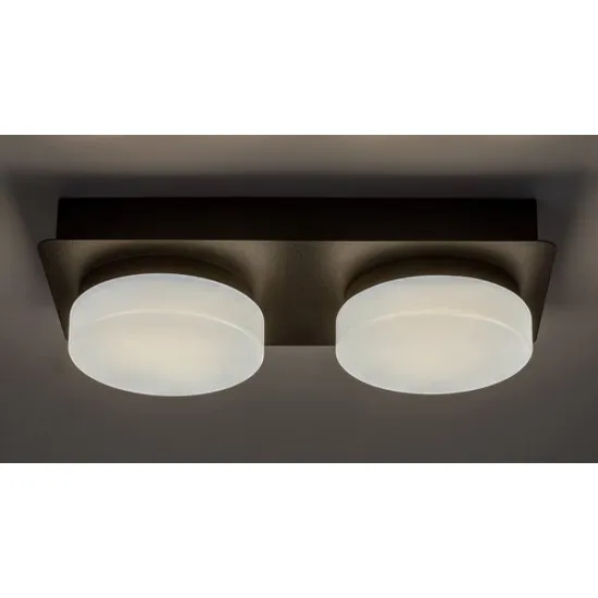 Rábalux Attichus matt fekete-fehér LED fürdőszobai mennyezeti lámpa (RAB-75002) LED 1 izzós IP44