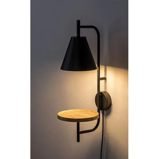 Rábalux Azome bükk-fekete falikar (RAB-71293) E27 1 izzós IP20