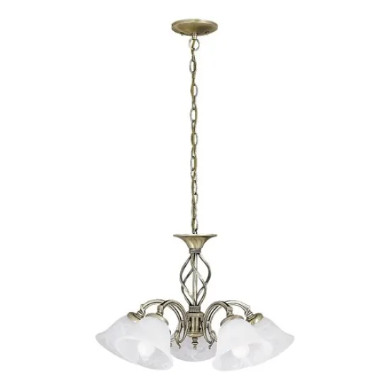 Rábalux Beckworth bronz-fehér alabástrom csillár (RAB-7135) E14 5 izzós IP20