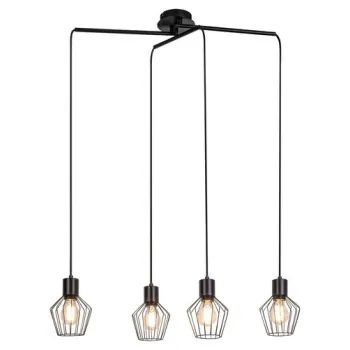 Rábalux Belano fekete függesztett lámpa (RAB-3540) E27 4 izzós IP20